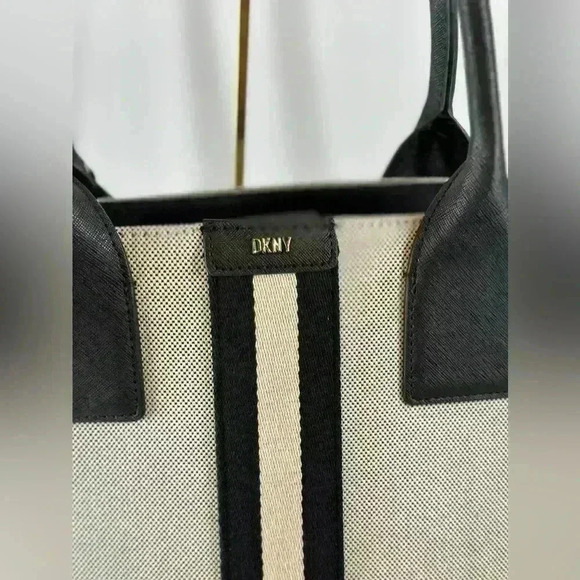 NWT - DKNY Gray with Black Trim Carlita Large Tote - Picture 12 of 12